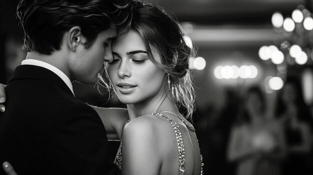 luxury couple in black